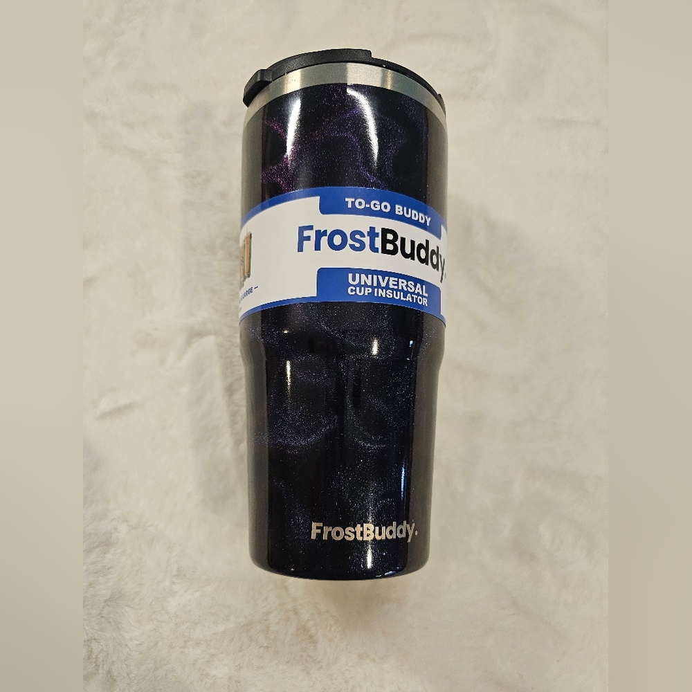 Black Frost Buddy 30 oz Universal Insulated Tumbler With Teal And Purple - Picture 3 of 4